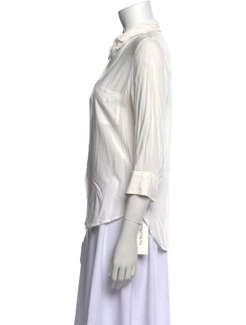 L'Agence Three-Quarter Sleeve Button-Up Top