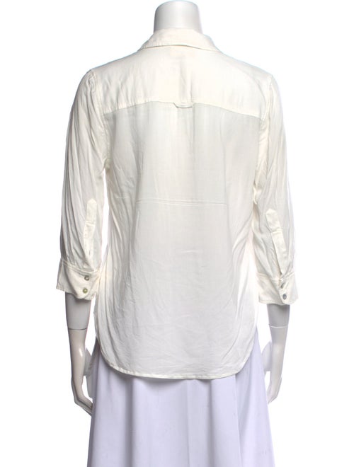 L'Agence Three-Quarter Sleeve Button-Up Top