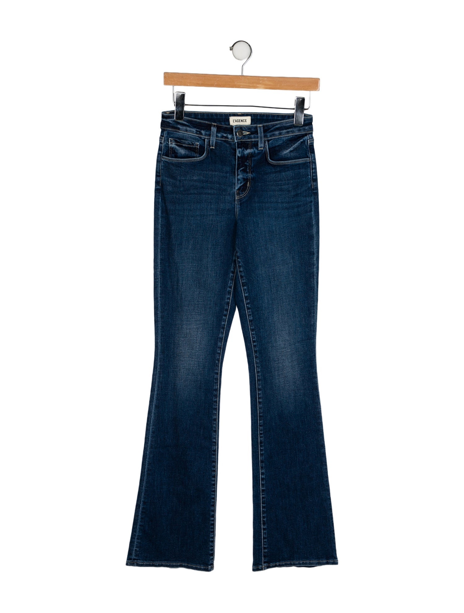 L'Agence Mid-Rise Straight Leg Jeans