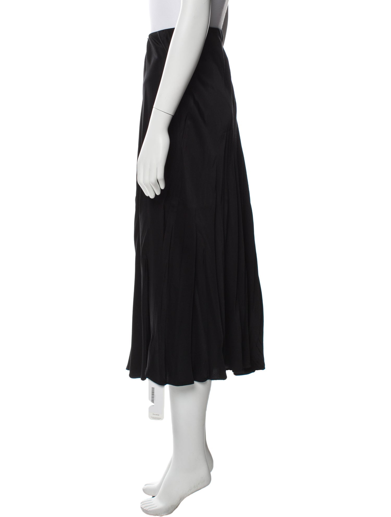 L'Agence Silk Midi Length Skirt