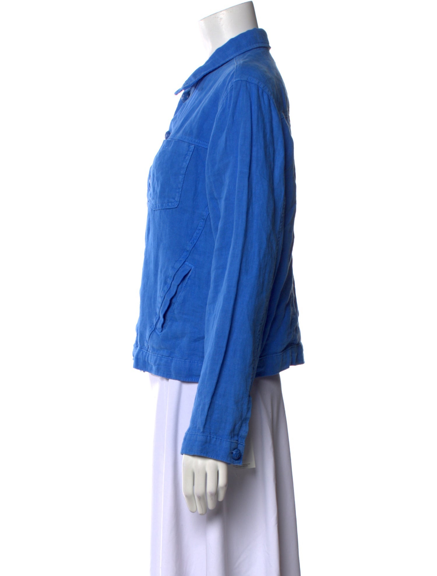 L'Agence Linen Long Sleeve Button-Up Top