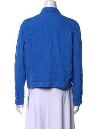 L'Agence Linen Long Sleeve Button-Up Top