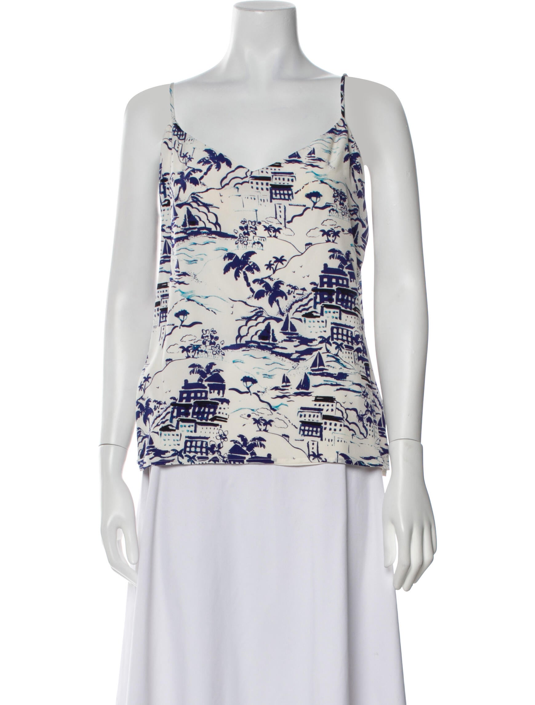 L'Agence Silk Printed Top