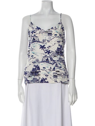 L'Agence Silk Printed Top