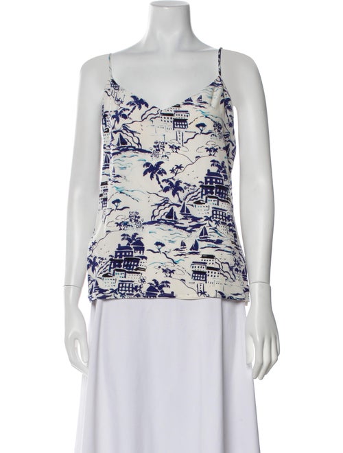 L'Agence Silk Printed Top
