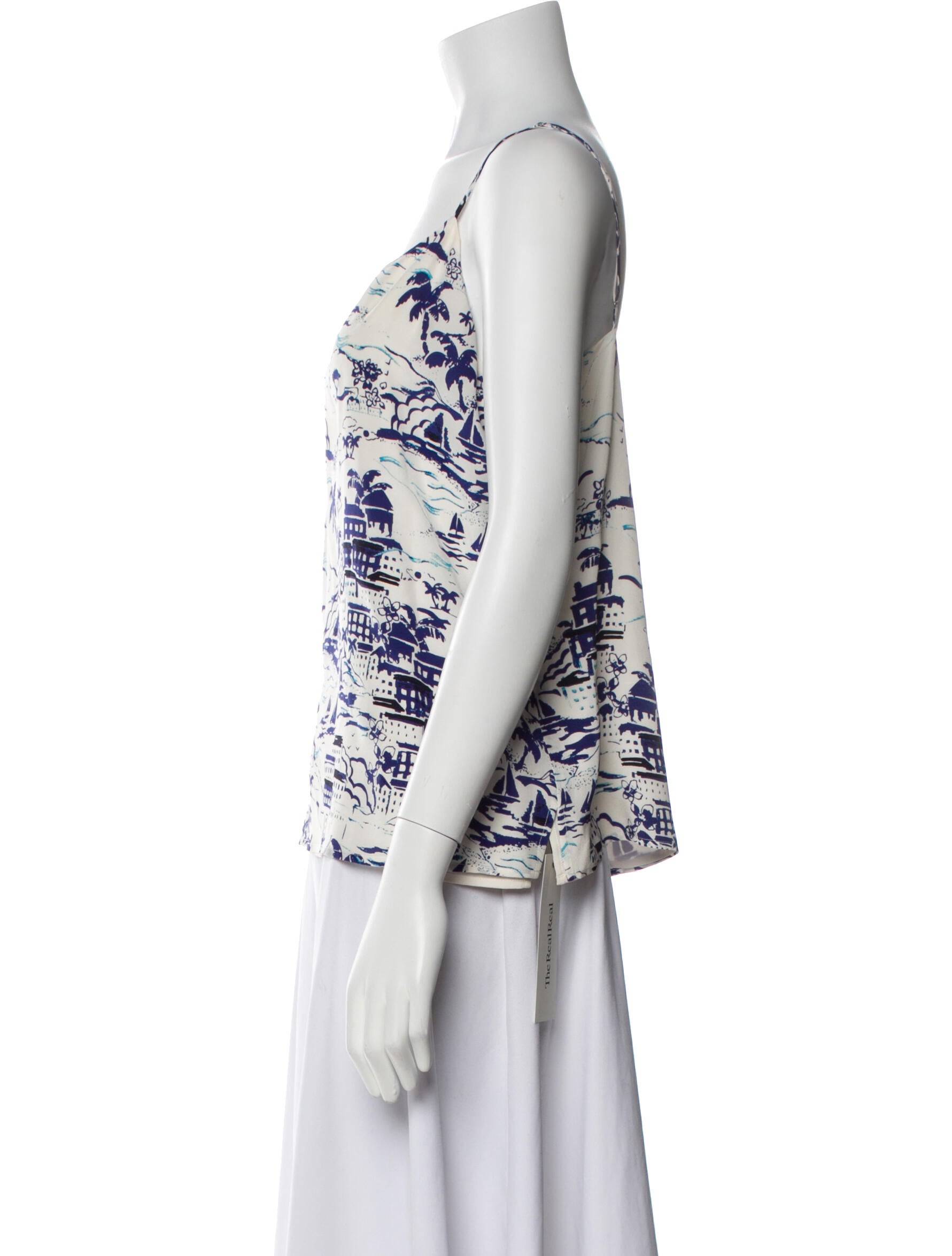 L'Agence Silk Printed Top