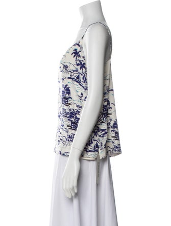 L'Agence Silk Printed Top
