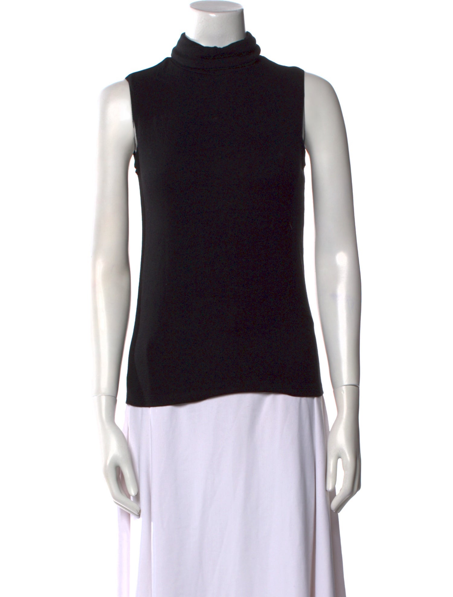 L'Agence Turtleneck Sleeveless Top