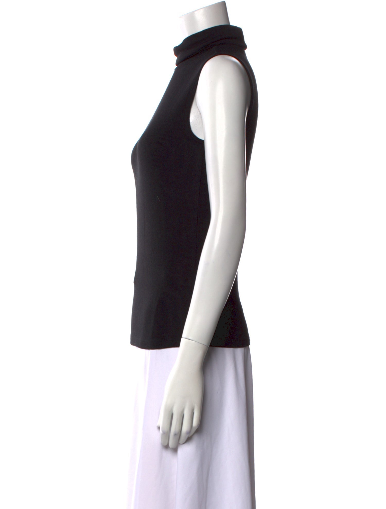 L'Agence Turtleneck Sleeveless Top