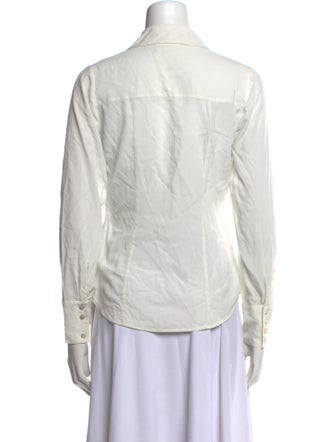 L'Agence Silk Long Sleeve Button-Up Top