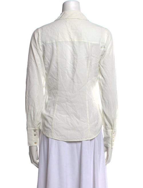 L'Agence Silk Long Sleeve Button-Up Top