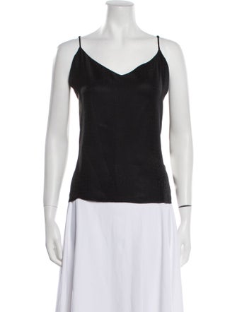 L'Agence Silk V-Neck Top