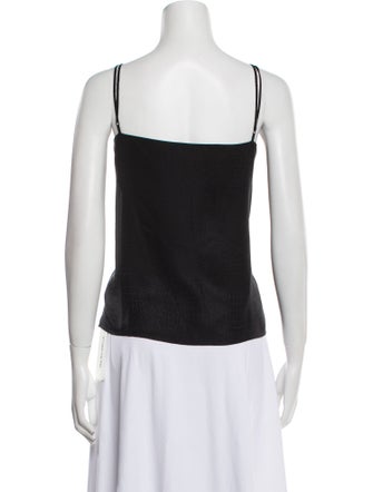 L'Agence Silk V-Neck Top