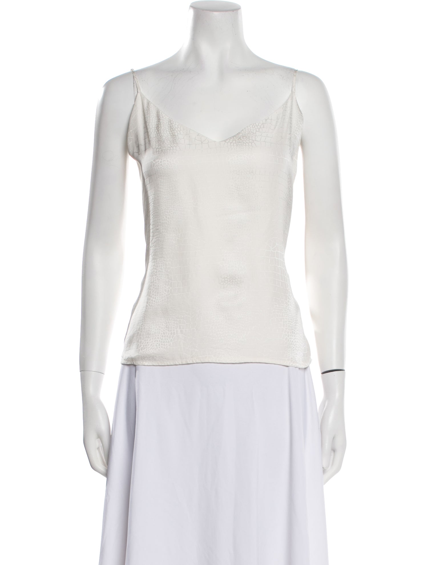 L'Agence Silk V-Neck Top