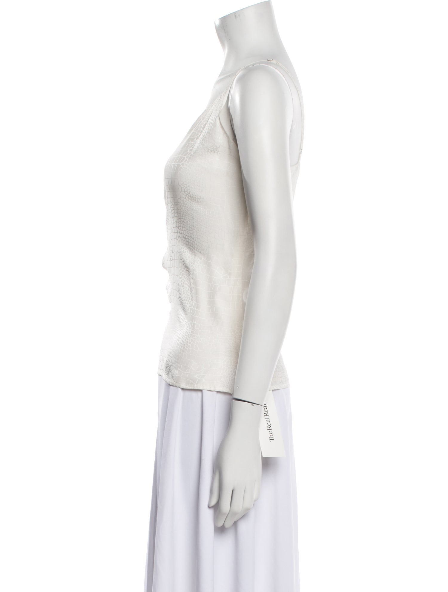 L'Agence Silk V-Neck Top