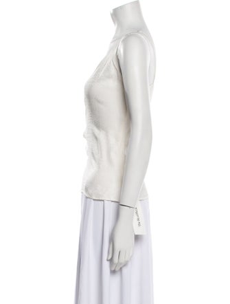 L'Agence Silk V-Neck Top