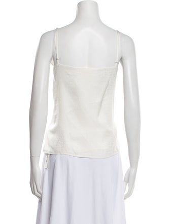 L'Agence Silk V-Neck Top