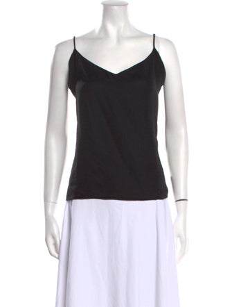 L'Agence Silk V-Neck Top