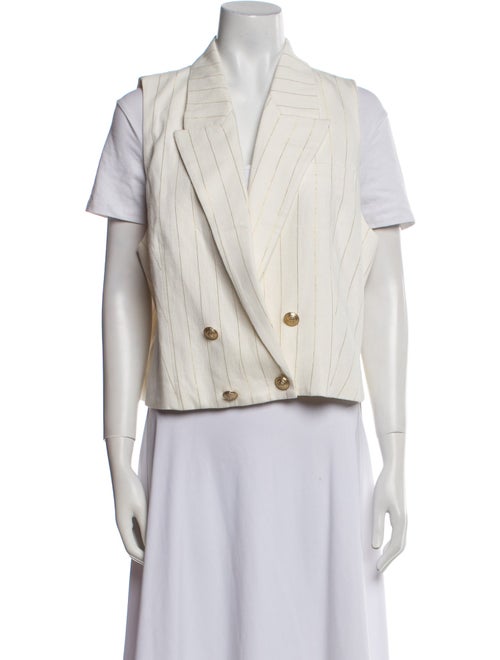 L'Agence Linen Striped Vest