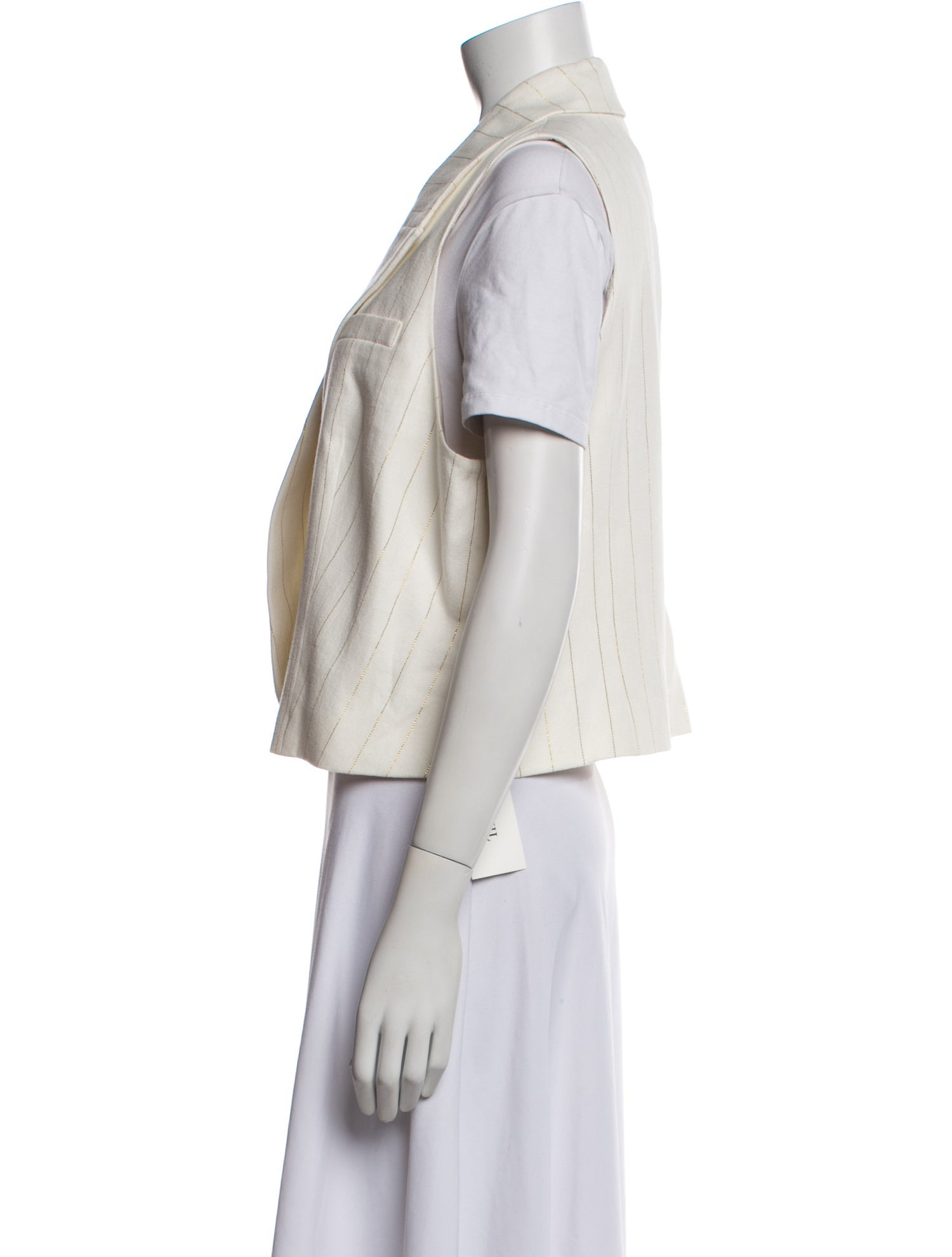 L'Agence Linen Striped Vest