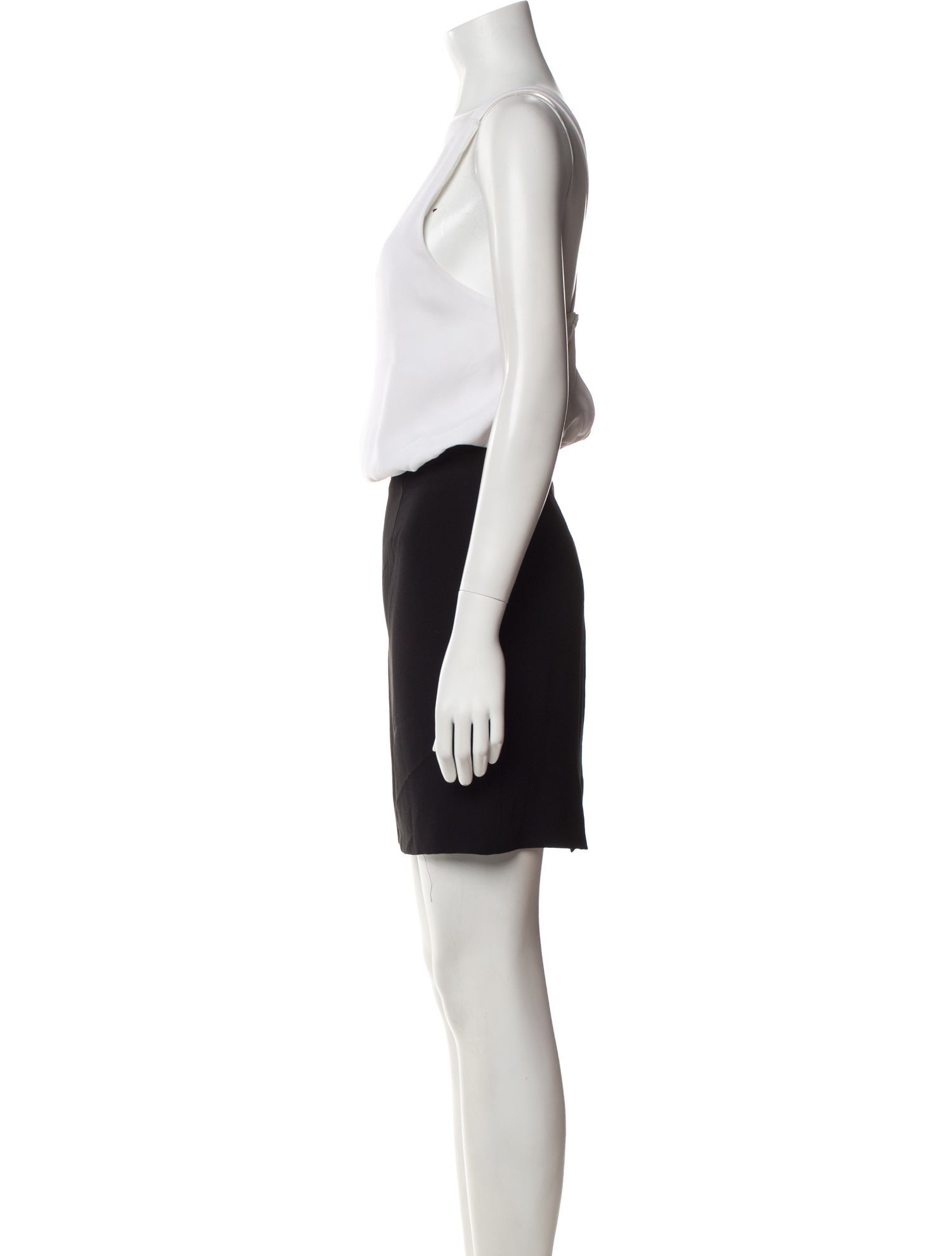 L'Agence Scoop Neck Mini Dress