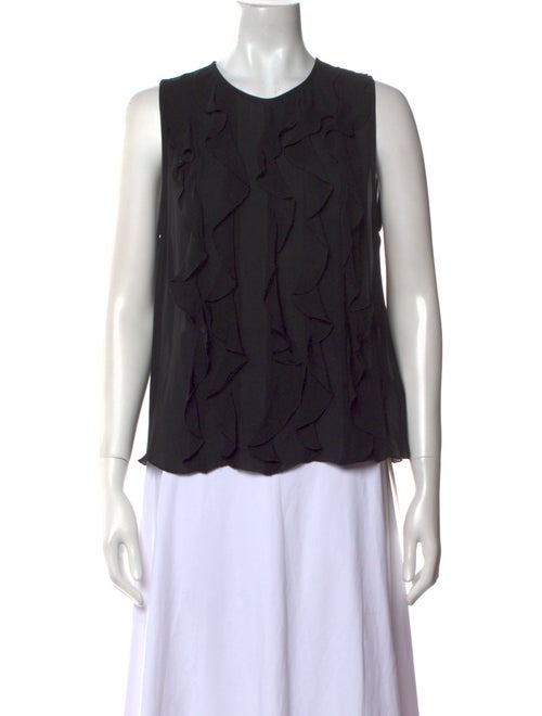 L'Agence Silk Crew Neck Blouse