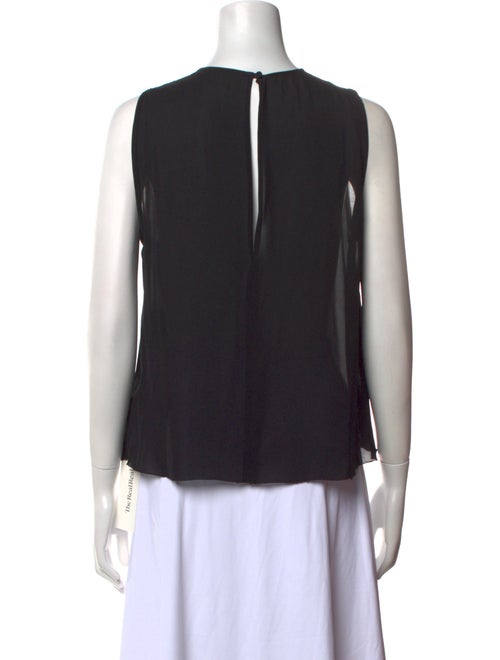 L'Agence Silk Crew Neck Blouse