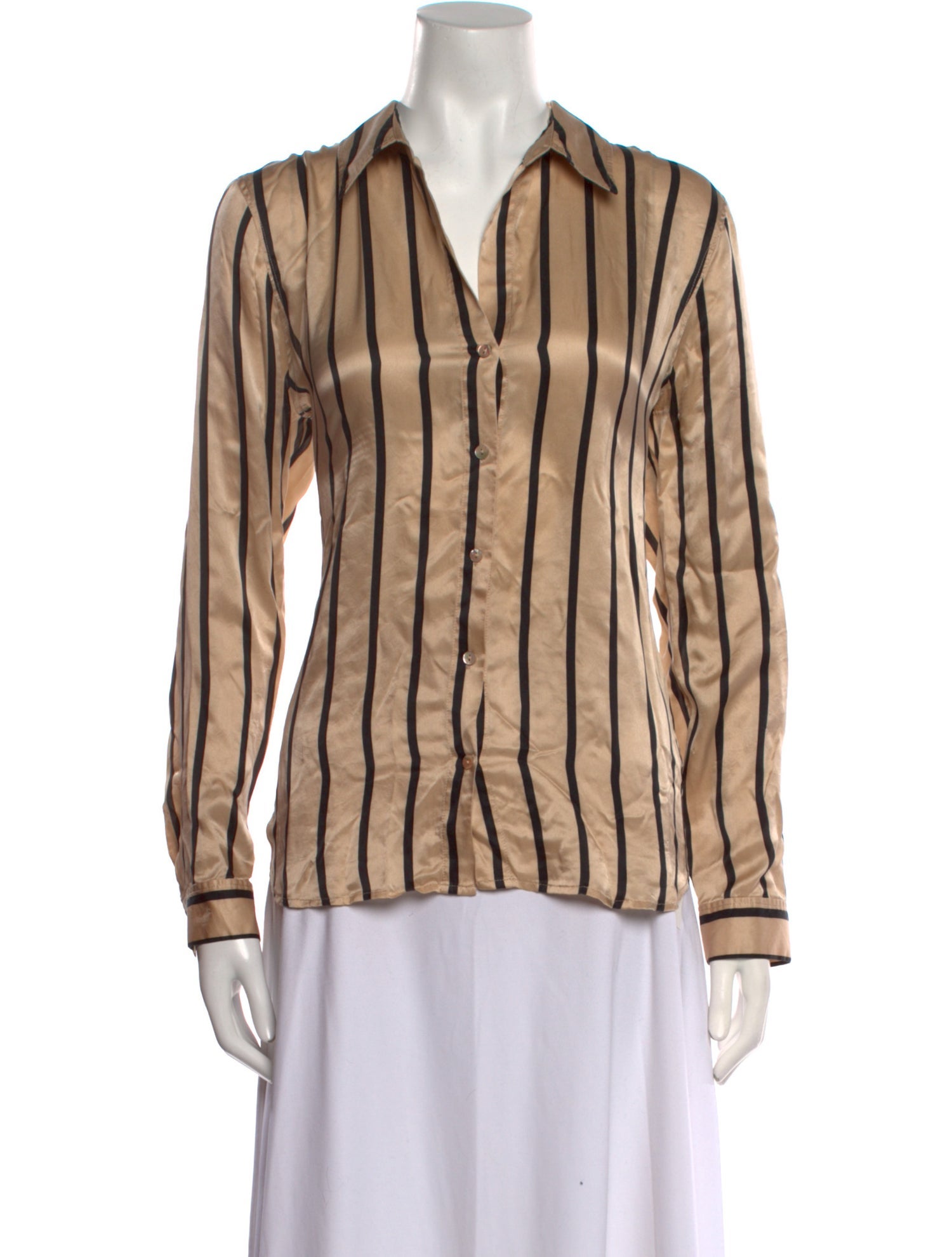 L'Agence Silk Striped Blouse