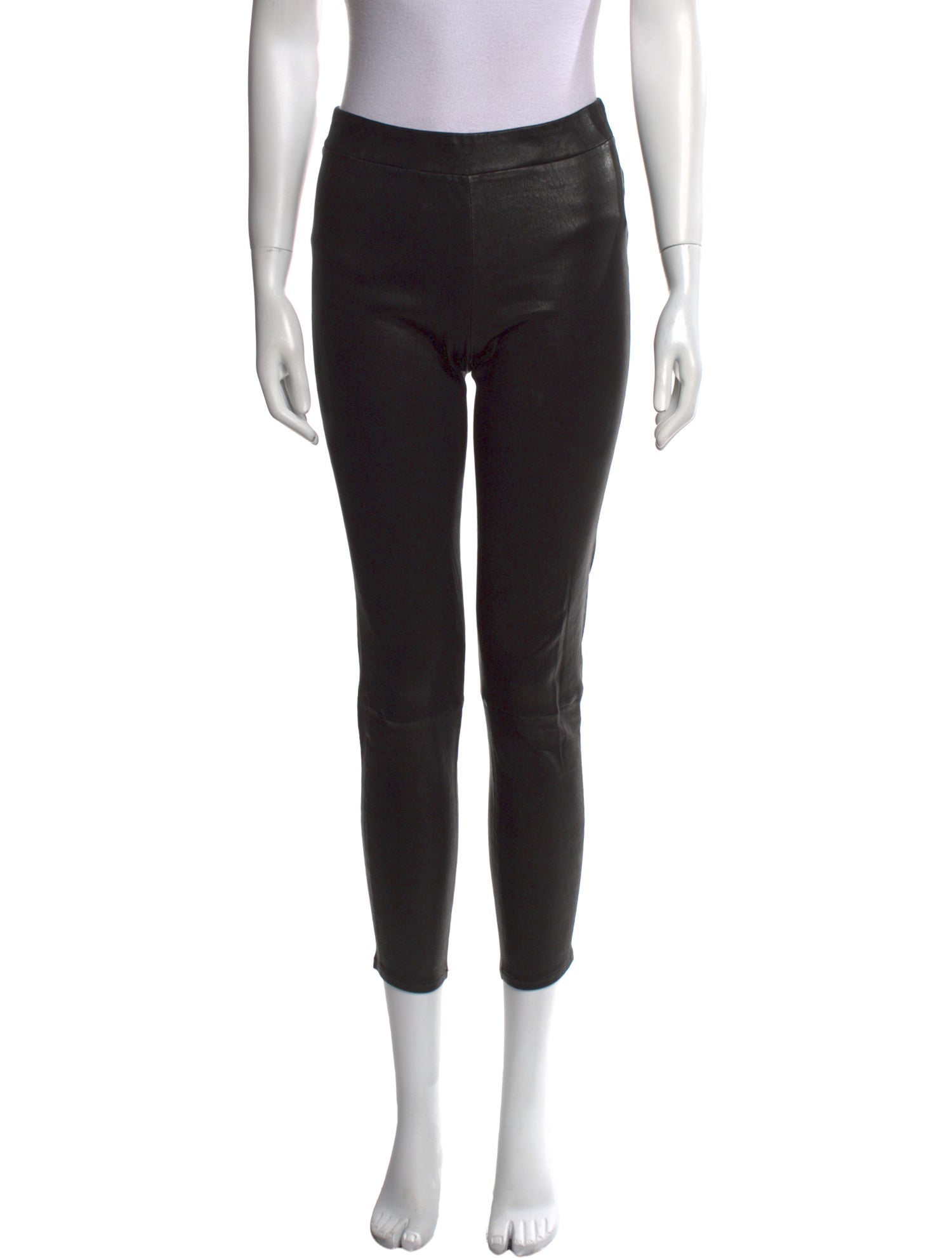 L'Agence Lamb Leather Skinny Leg Pants