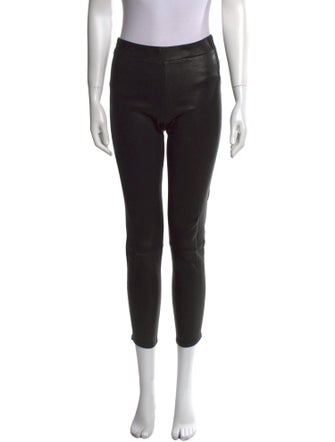 L'Agence Lamb Leather Skinny Leg Pants