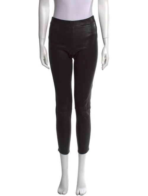 L'Agence Lamb Leather Skinny Leg Pants