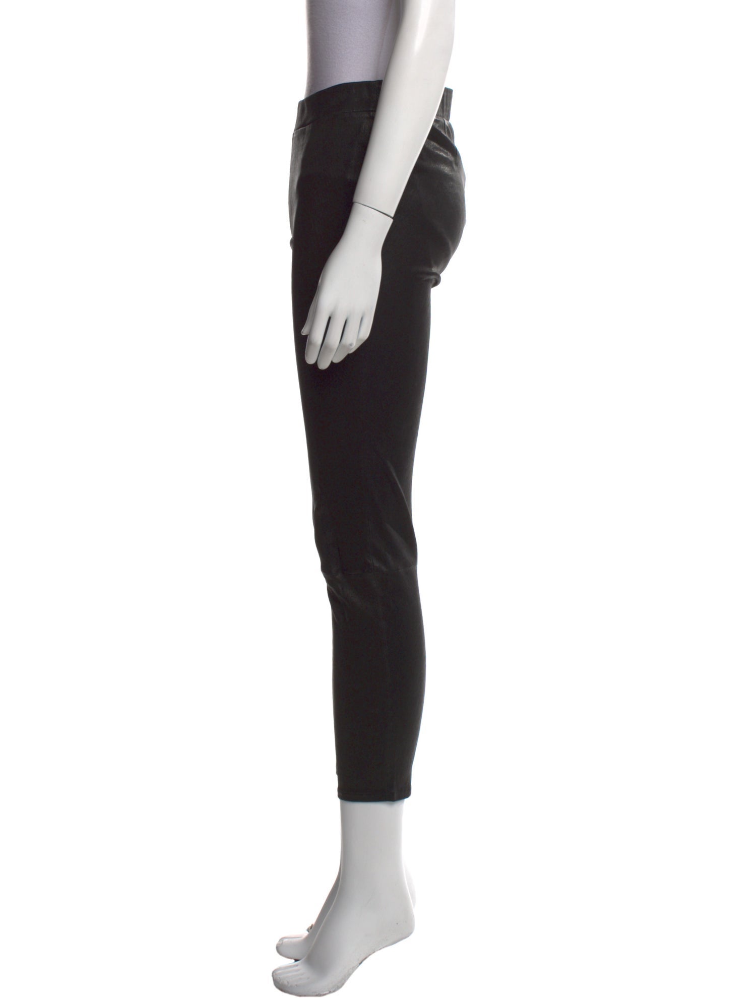 L'Agence Lamb Leather Skinny Leg Pants