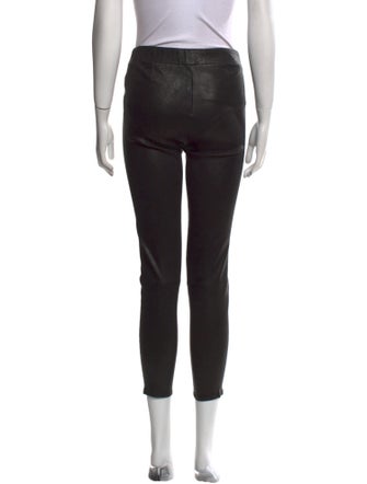L'Agence Lamb Leather Skinny Leg Pants