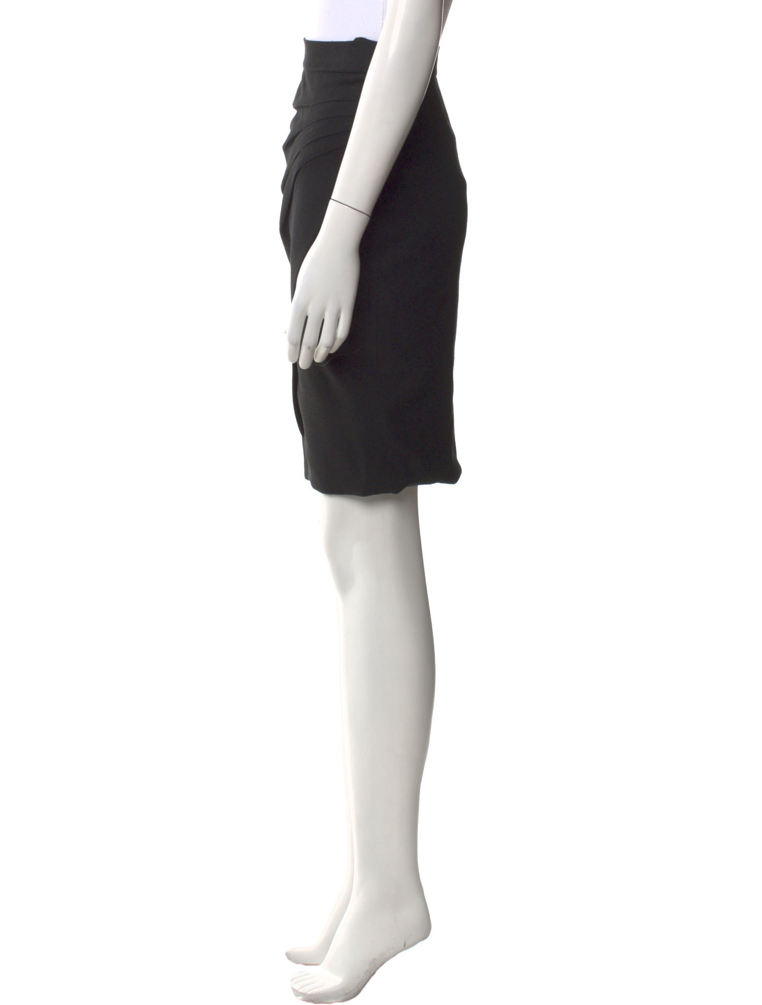 L'Agence Pleated Accents Knee-Length Skirt