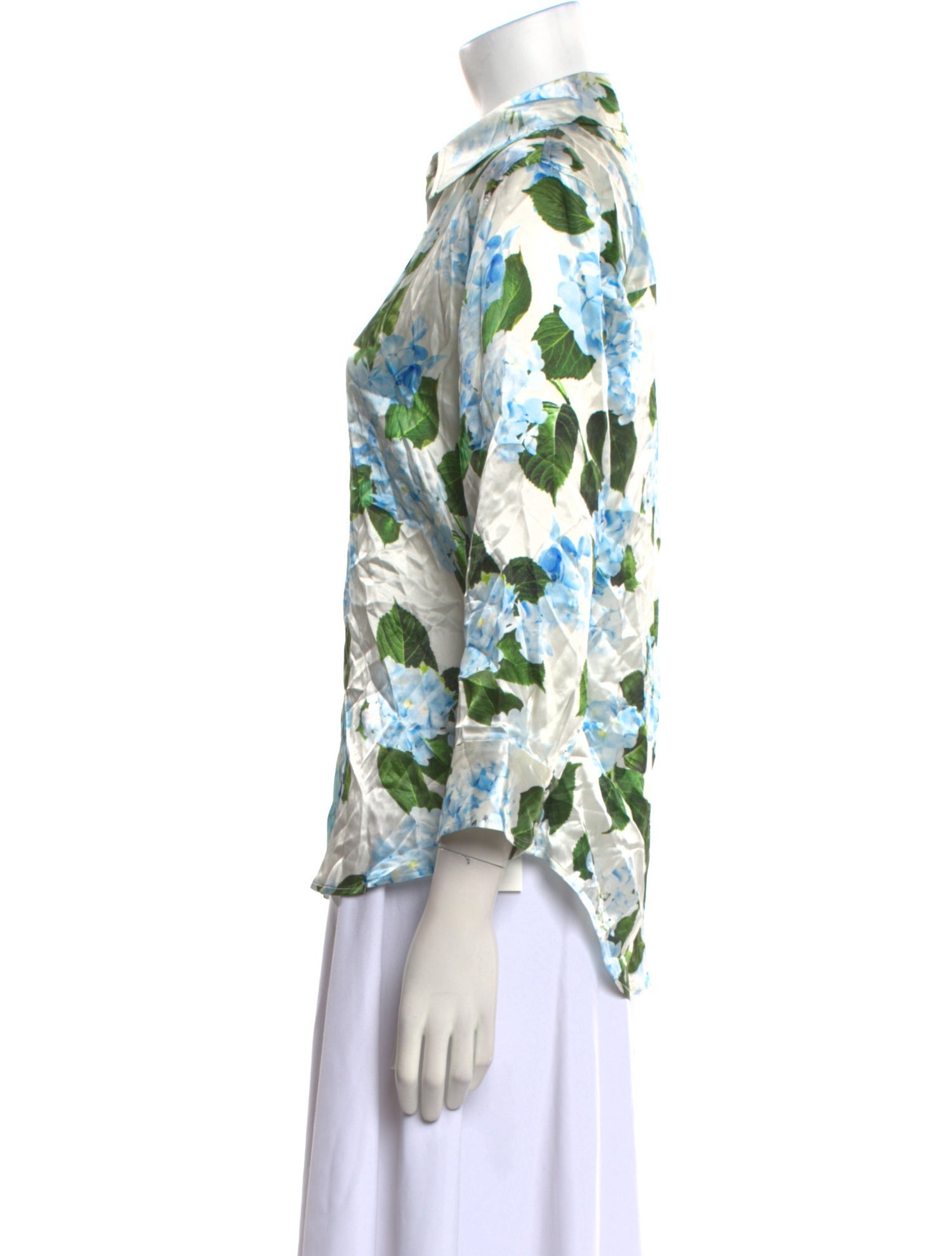 L'Agence Silk Floral Print Blouse