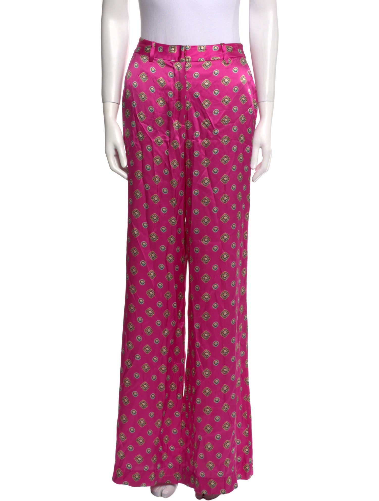 L'Agence Silk Wide Leg Pants