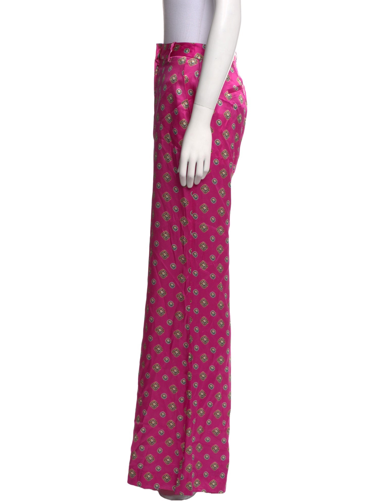 L'Agence Silk Wide Leg Pants