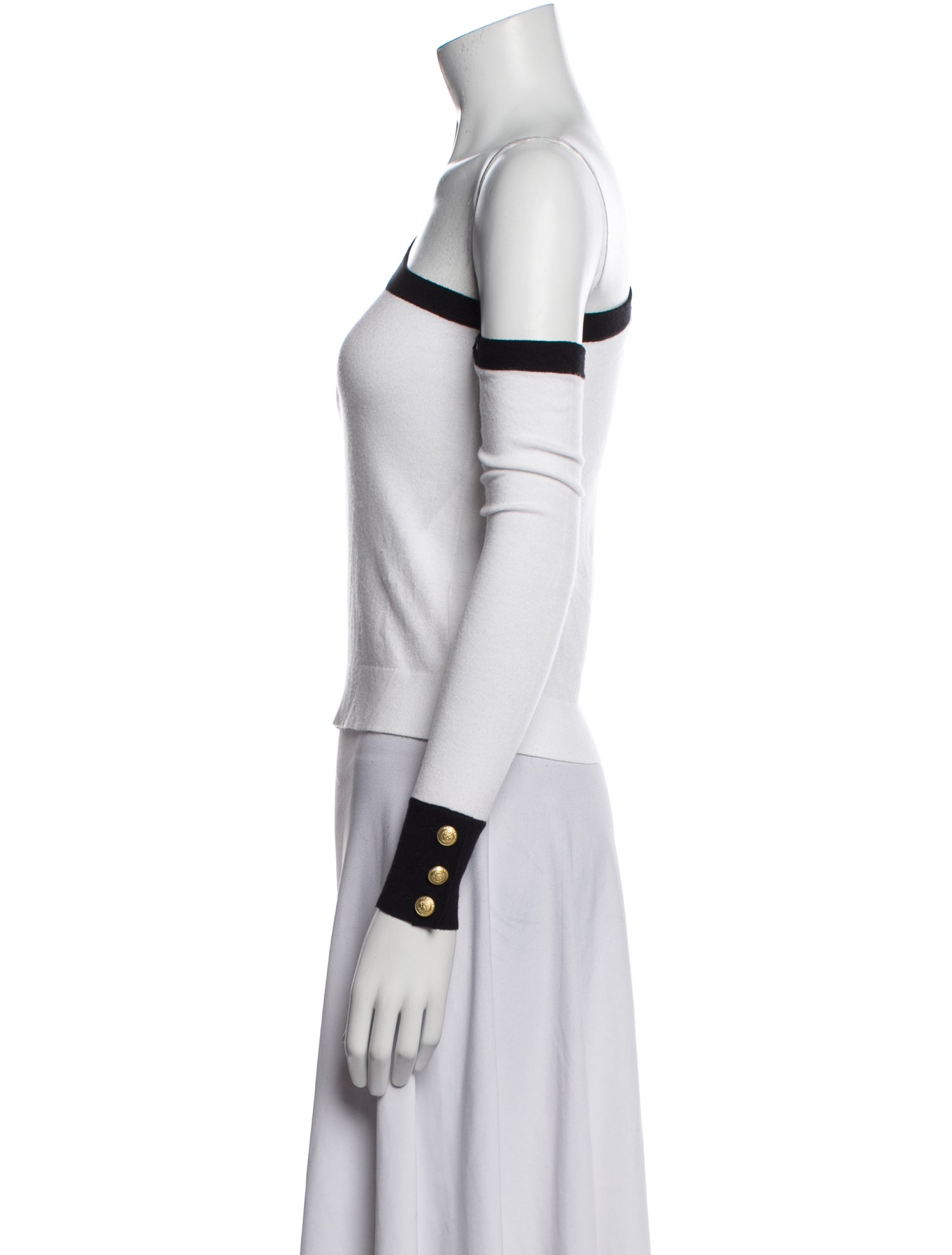 L'Agence One-Shoulder Long Sleeve Crop Top w/ Tags