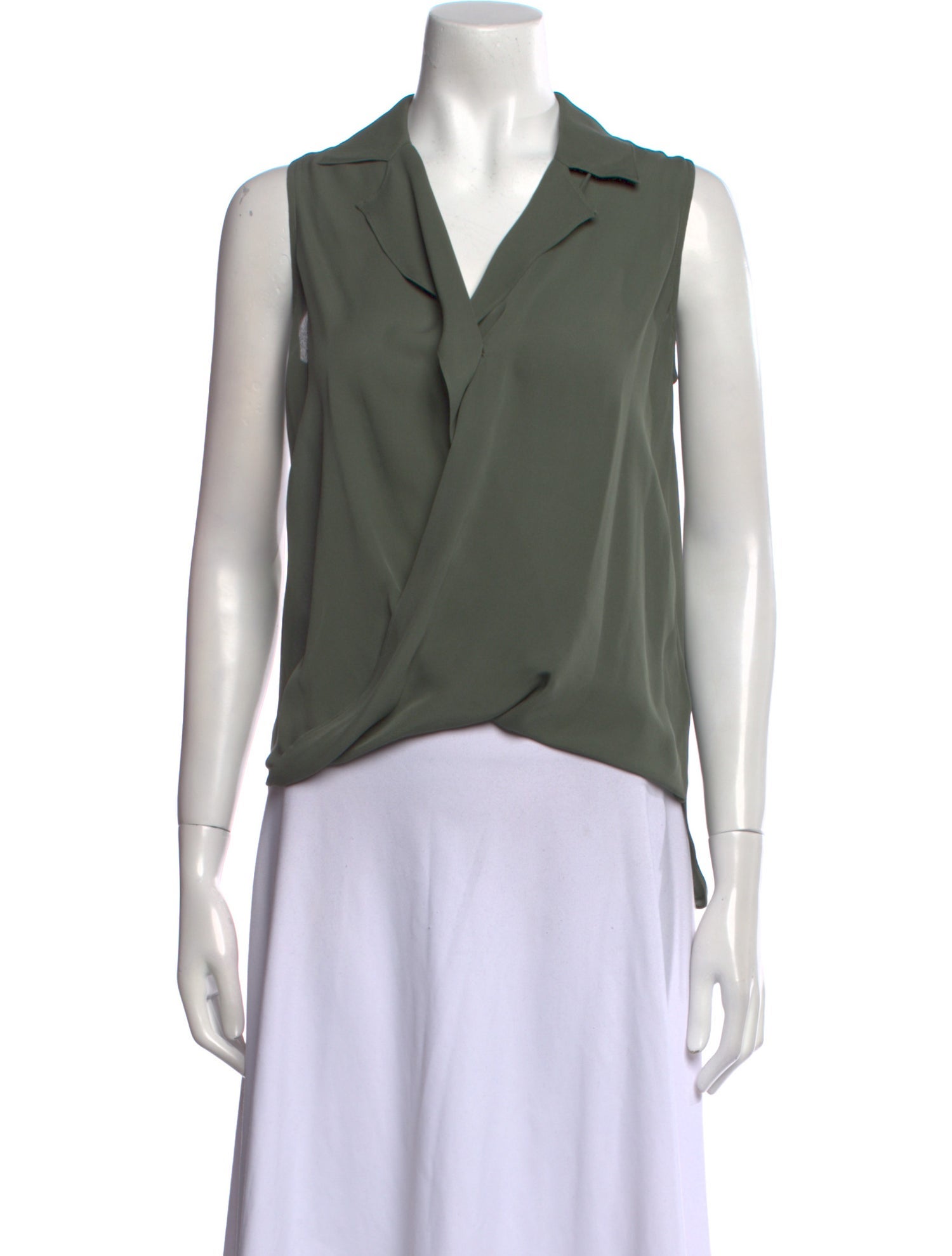 L'Agence Silk V-Neck Top