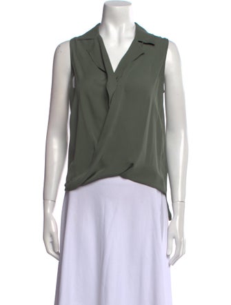 L'Agence Silk V-Neck Top