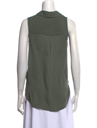 L'Agence Silk V-Neck Top