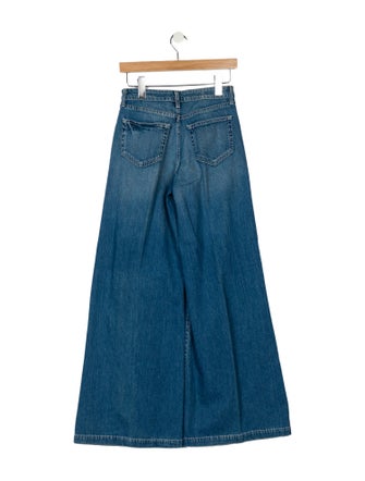L'Agence Mid-Rise Wide Leg Jeans