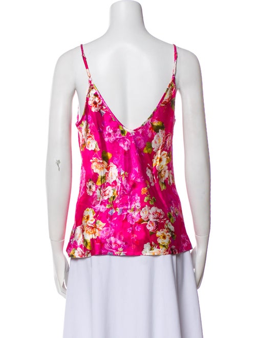 L'Agence Floral Print V-Neck Top