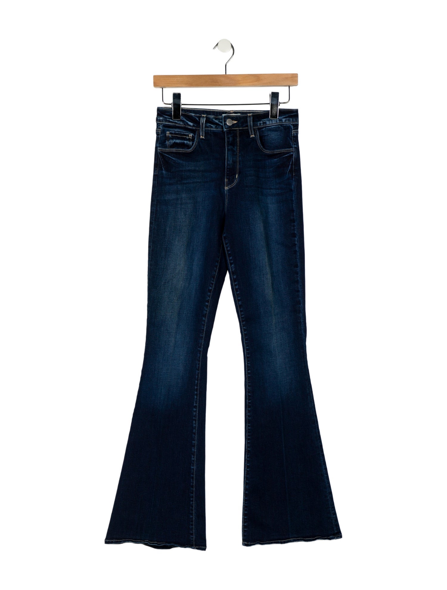 L'Agence Mid-Rise Wide Leg Jeans