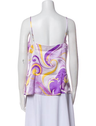 L'Agence Silk Printed Top
