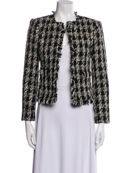 L'Agence Tweed Pattern Evening Jacket