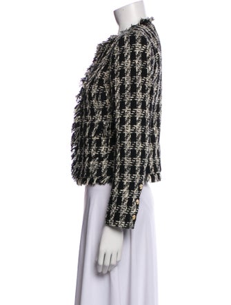 L'Agence Tweed Pattern Evening Jacket