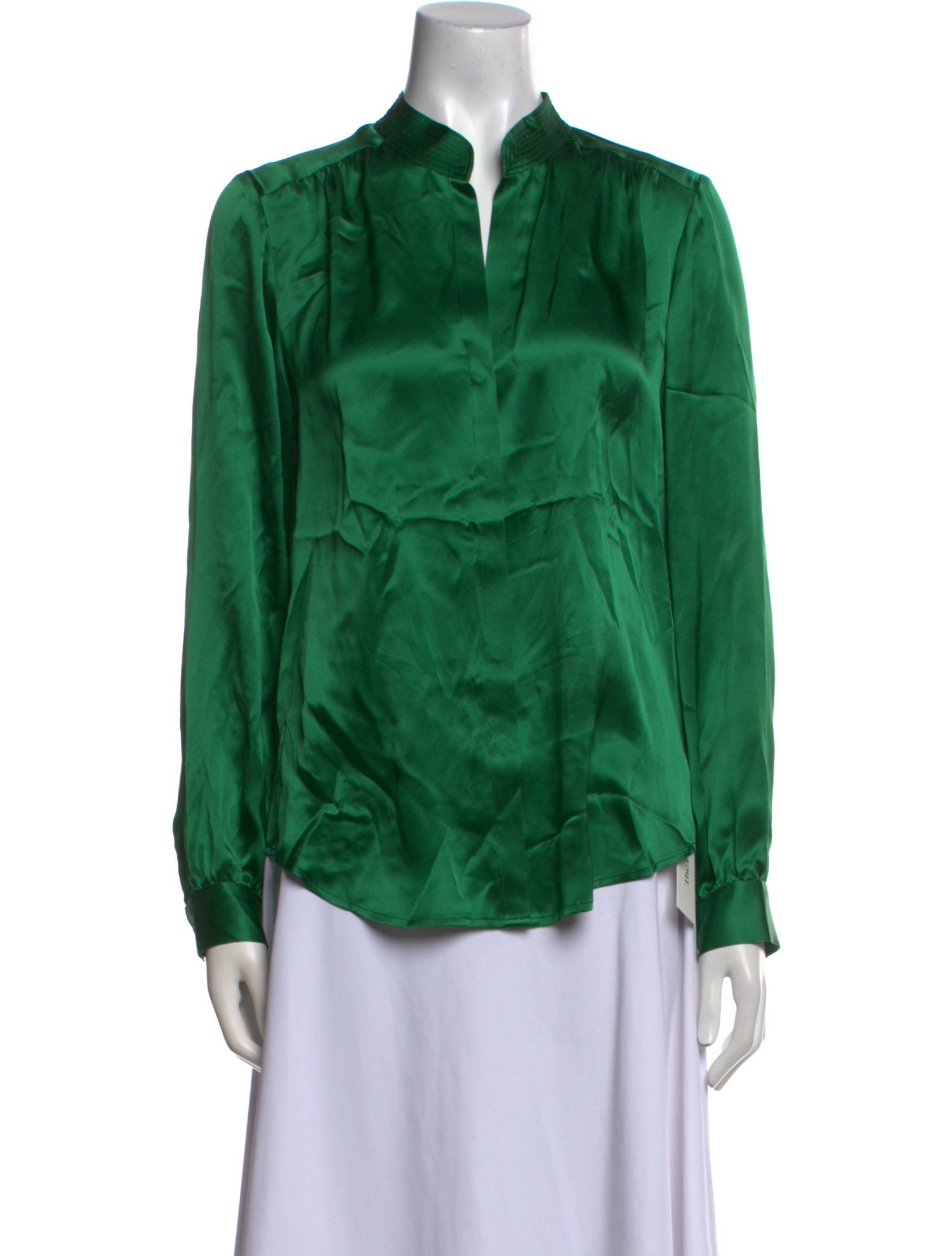 L'Agence Silk V-Neck Blouse