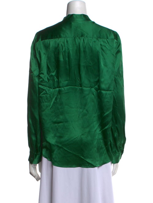 L'Agence Silk V-Neck Blouse