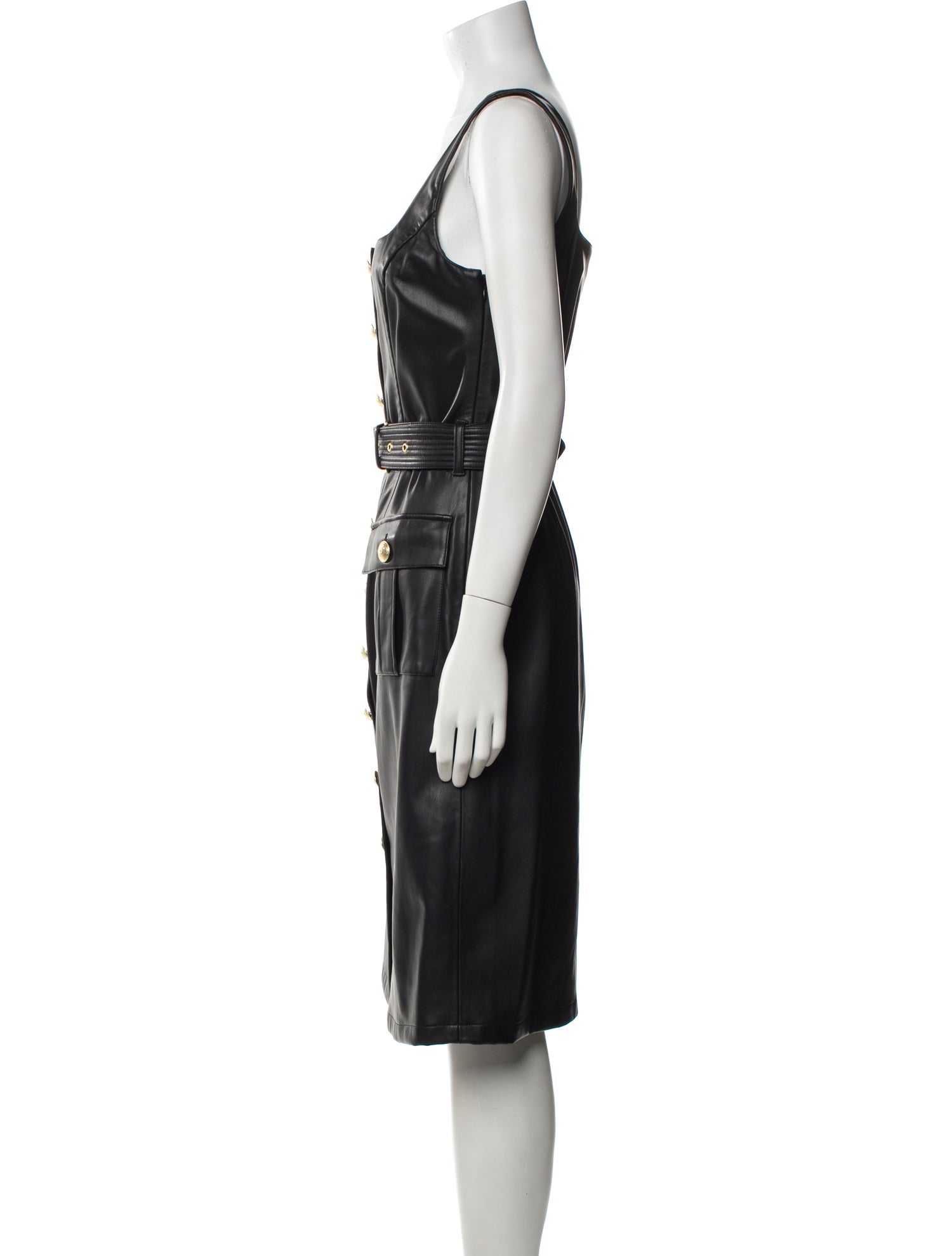 L'Agence Square Neckline Midi Length Dress